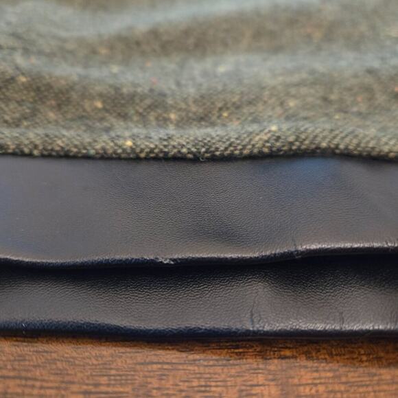 NWT Kensie Tweed Mini Skirt Green Black Size 12 - Picture 11 of 11